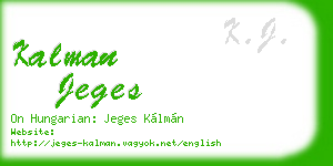 kalman jeges business card